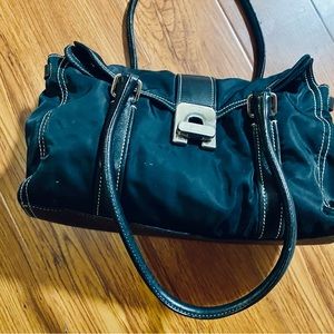 Prada gently used nylon with leather